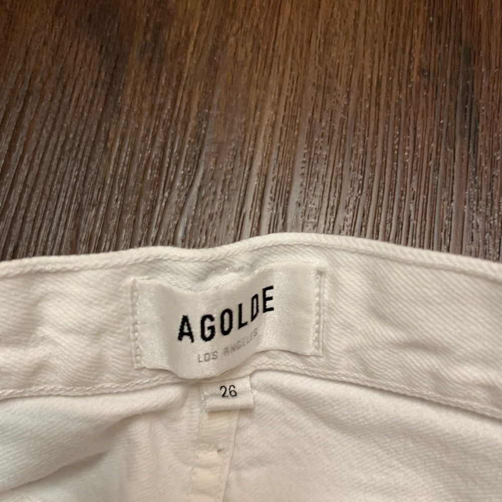 Agolde Riley High Rise Crop Distressed Jeans - Picture 7 of 11